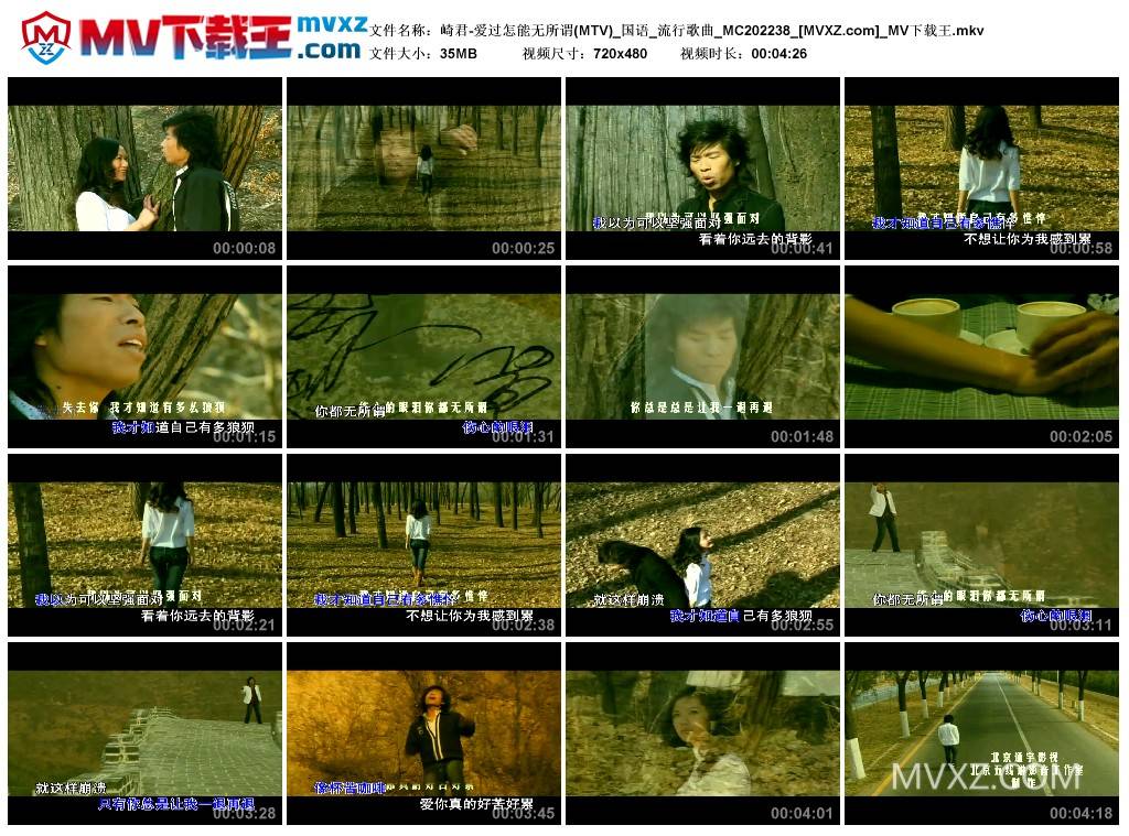 崎君-爱过怎能无所谓(MTV)_国语_流行歌曲_MC202238